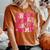 Breast Cancer Support I Wear Pink For My Mimi Retro Groovy Women's Oversized Comfort T-Shirt Yam