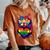 Cat Lgbt Flag Gay Pride Month Transgender Rainbow Lesbian Women's Oversized Comfort T-Shirt Yam