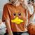 Duck Costume Cute Rubber Ducky Face Halloween Women's Oversized Comfort T-Shirt Yam