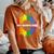 Free Grandma Hugs Lgbt Daisy Rainbow Flower Hippie Gay Pride Women's Oversized Comfort T-shirt Yam