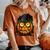 Minimalist Halloween Pumpkin Youth S-6Xl Women's Oversized Comfort T-Shirt Yam