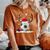Soccer Lover Reindeer Santa Hat Ugly Christmas Sweater Women's Oversized Comfort T-Shirt Yam
