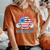 Loves Jesus And America Too Groovy God Christian 4Th Of July Women's Oversized Comfort T-Shirt Yam