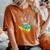 Peace Sign Love Handprint 60S 70S Tie Dye Hippie Costume Women's Oversized Comfort T-shirt Yam