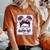 Support Squad Messy Hair Bun Girl Pink Warrior Breast Cancer Women's Oversized Comfort T-Shirt Yam