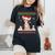 Chihuahua Christmas Dog Light Ugly Sweater Women's Oversized Comfort T-Shirt Black