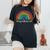 Cute Rainbow Paraprofessional Teacher Back To School Women's Oversized Comfort T-Shirt Black