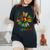 Daisy Peace Sign Hippie Soul Hippie Flower Lovers Women's Oversized Comfort T-shirt Black