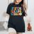 Fifth Grade Vibes 5Th Grade Team Hippie 1St Day Of School Women's Oversized Comfort T-Shirt Black