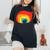 Gay Pride Cat Lgbt Cats Pile Cute Anime Rainbow Women's Oversized Comfort T-Shirt Black