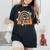 Be Kind Retro Rainbow Peace Sign Love Hippie Flowers 60S 70S Women's Oversized Comfort T-shirt Black
