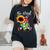 Be Kind Tie Dye Gnome With Sunflower For Lovers Women's Oversized Comfort T-shirt Black