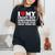 I Love My Hot Crazy Girlfriend So Please Stay Away From Me Women's Oversized Comfort T-Shirt Black