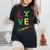 Love Jamaican Flag Blouse For Independence Carnival Festival Women's Oversized Comfort T-shirt Black