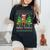 Merry Pitmas Santa Pitbull Dog Xmas Ugly Christmas Sweater Women's Oversized Comfort T-Shirt Black