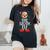 Merry Slothmas Xmas Cute Sloth Ugly Christmas Sweater Women's Oversized Comfort T-Shirt Black