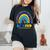 In October We Wear Blue And Yellow Down Syndrome Awareness Women's Oversized Comfort T-shirt Black