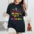 Retro Groovy Flower Lovers Daisy Peace Sign Hippie Soul Women's Oversized Comfort T-shirt Black