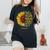 She Is Clothed Strength Dignity Laughs Bible Verse Sunflower Women's Oversized Comfort T-Shirt Black