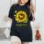 Sunflower Dog Mom For Beagle Lovers Women's Oversized Comfort T-shirt Black