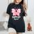 Support Squad Breast Cancer Awareness Butterfly Ribbon Women's Oversized Comfort T-Shirt Black