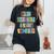 Never Underestimate A Woman Who Quilts Patchwork Letters Women's Oversized Comfort T-Shirt Black