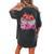 African Black Hope Breast Cancer Sunflower Hippie Women's Oversized Comfort T-shirt Back Print Pepper