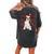 Beagle Christmas Lights Ugly Sweater Dog Lover Women's Oversized Comfort T-shirt Back Print Pepper