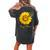 Dog Mom Sunflower Paw Print Women's Oversized Comfort T-Shirt Back Print Pepper