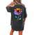 Be Kind Autism Awareness Women Girls Sunflower Puzzle Women's Oversized Comfort T-Shirt Back Print Pepper