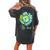 Be Kind Daisy Earth Hippie Flower Child Women's Oversized Comfort T-Shirt Back Print Pepper