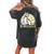 Nonna Saurus Sunflower Dinosaur Italian Grandma T Rex Women's Oversized Comfort T-Shirt Back Print Pepper