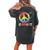 Peace Sign Retro Groovy 60S 70S Hippie Style Women's Oversized Comfort T-Shirt Back Print Pepper