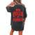 Queen Of Horror For Scary Films Lover Halloween Fans Halloween Women's Oversized Comfort T-shirt Back Print Pepper