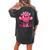 Smile Face Cheer For A Cure Cheerleading Breast Cancer Mom Women's Oversized Comfort T-shirt Back Print Pepper