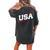 Usa 4Th Of July United States America American Men Women Women's Oversized Graphic Back Print Comfort T-shirt Pepper