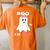 Boo I'm Two Ghost Second 2Nd Birthday Groovy Halloween Girls Women's Oversized Comfort T-shirt Back Print Yam
