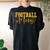 Black Gold Football Mom Football Mother Football Women's Oversized Comfort T-shirt Back Print Black