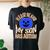 Blue Pumpkin Bucket Halloween Be Kind My Son Has Autism Women's Oversized Comfort T-Shirt Back Print Black