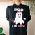 Boo I'm Two Ghost Second 2Nd Birthday Groovy Halloween Girls Women's Oversized Comfort T-shirt Back Print Black