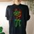Chicken Pot Pie Pi Leaf Stoner 420 Weed Marijuana Women's Oversized Comfort T-shirt Back Print Black