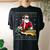 Christmas Santa Woodworking Ugly Christmas Sweater Women's Oversized Comfort T-shirt Back Print Black
