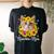 Cute Munchkin Mom Sunflower Cat Mom Women's Oversized Comfort T-Shirt Back Print Black