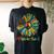 Daisy Peace Sign Hippie Soul Symbols For Flower Lovers Women's Oversized Comfort T-Shirt Back Print Black