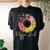 Daisy Peace Sign Love Hippie Soul Flower Lovers 60S 70S Women's Oversized Comfort T-Shirt Back Print Black