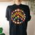 Daisy Peace Sign Love T 60S 70S Tie Dye Hippie Costume Women's Oversized Comfort T-Shirt Back Print Black