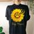 Dog Mom Sunflower Paw Print Women's Oversized Comfort T-Shirt Back Print Black