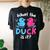 What The Ducks Is It Baby Gender Reveal Party Baby Shower Women's Oversized Comfort T-shirt Back Print Black