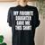 My Fav Daughter Gave Me This Father Dad Women's Oversized Comfort T-shirt Back Print Black