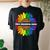 Free Grandma Hugs Lgbt Daisy Rainbow Flower Hippie Gay Pride Women's Oversized Comfort T-Shirt Back Print Black